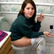 A girl pees so her friend on the other end of her cell phone call can hear it!